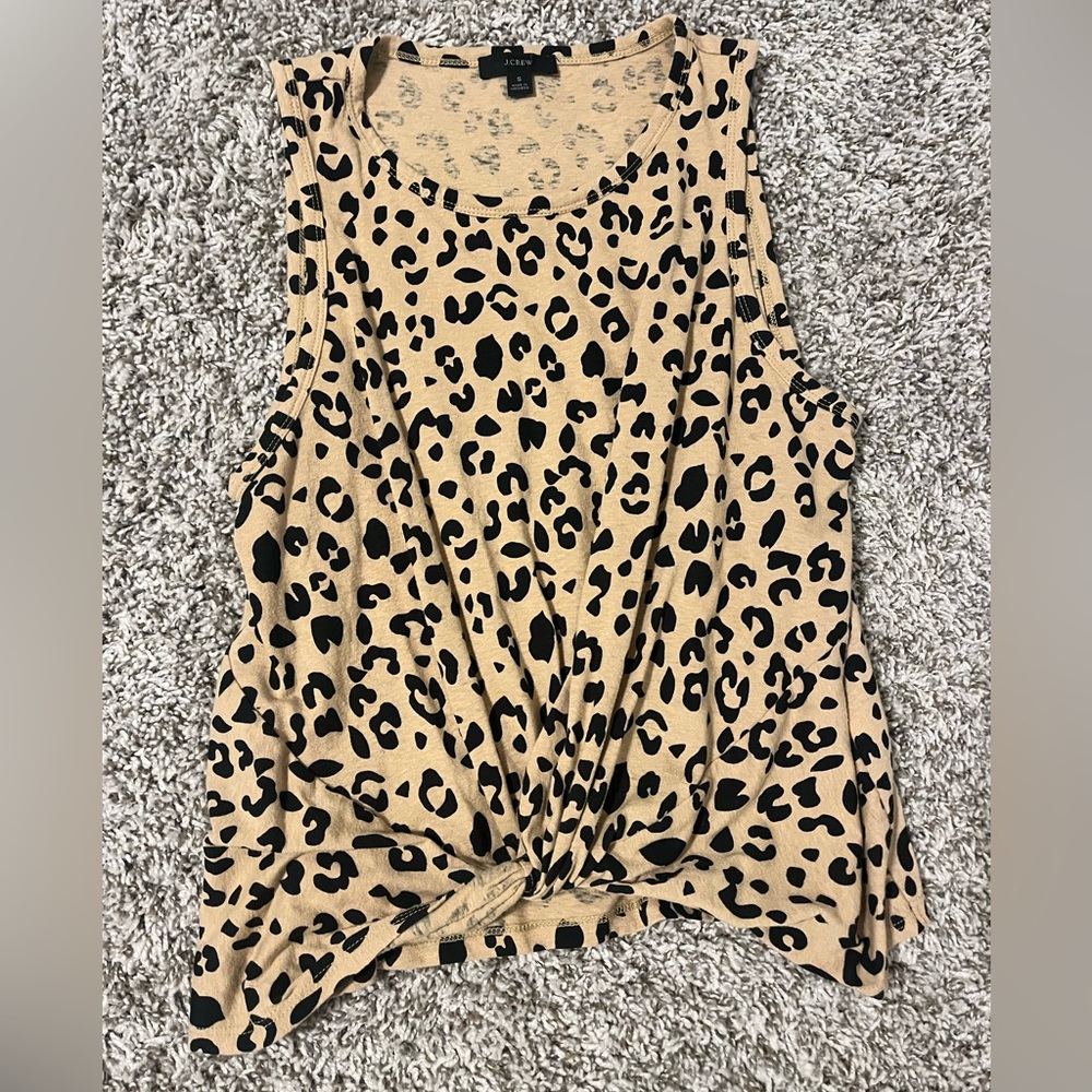 Jcrew cheetah twist tank small